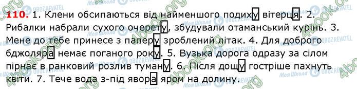 ГДЗ Українська мова 6 клас сторінка 110